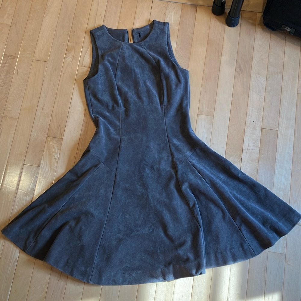Well-Made Skater Dress, Faux Suede